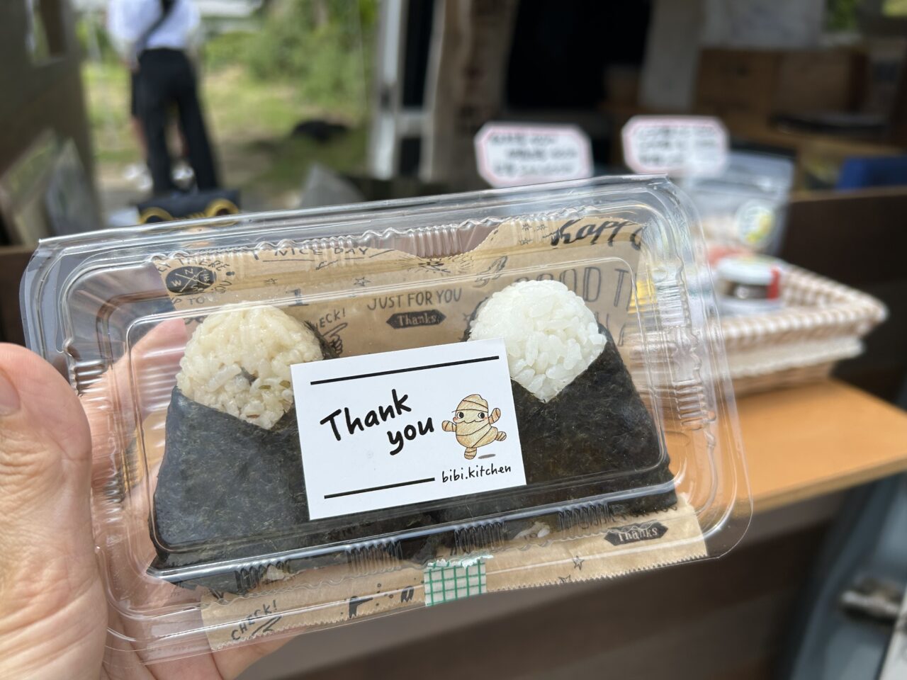 マルシェ会場で販売されていたおむすび