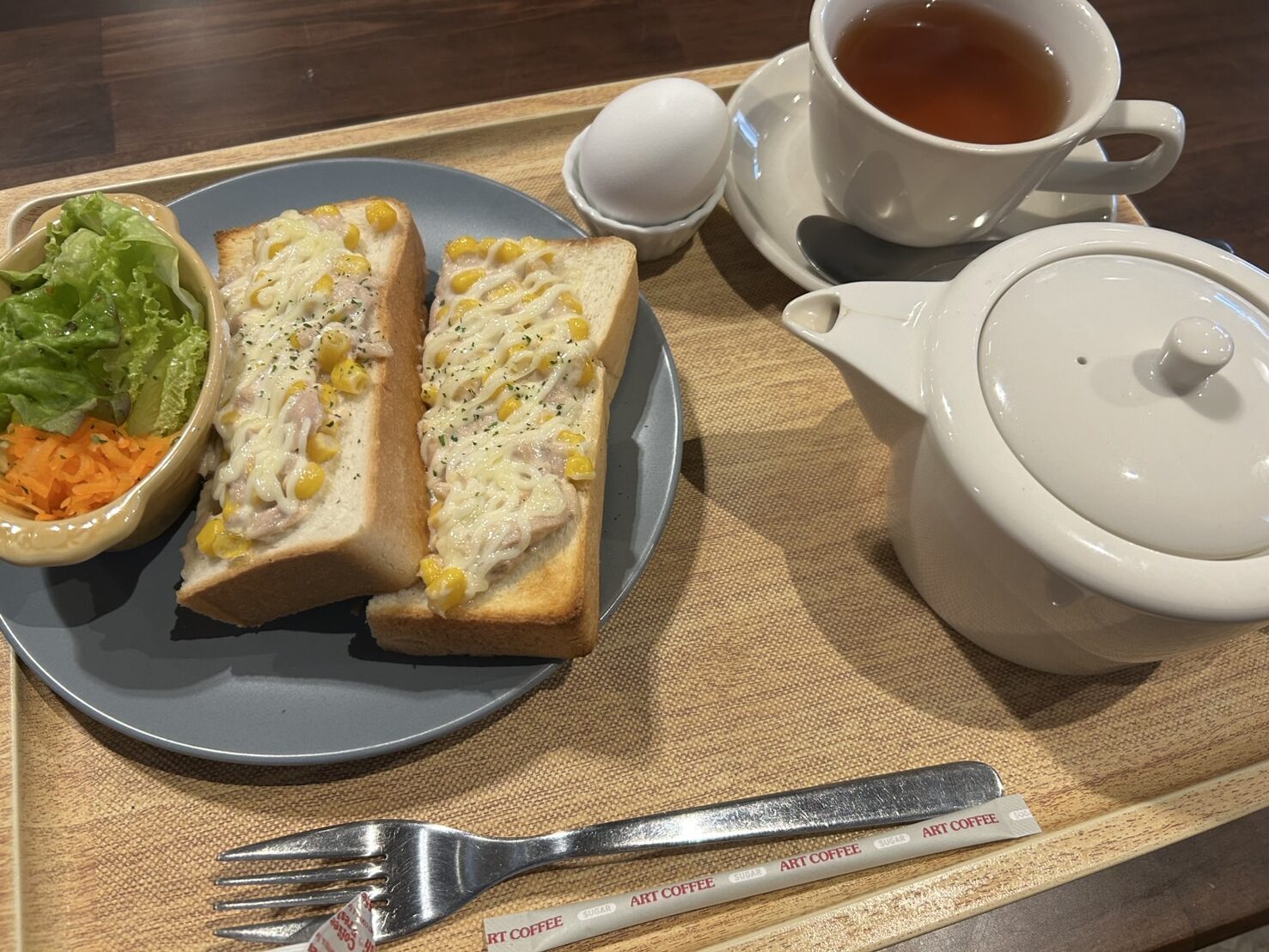 SIPPO meet up cafeのモーニングトーストセットの一例