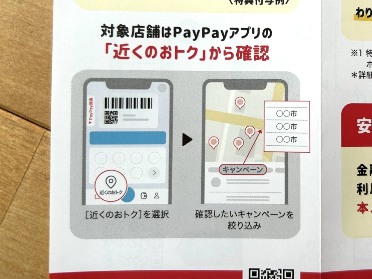 PayPayの近くのおトク機能