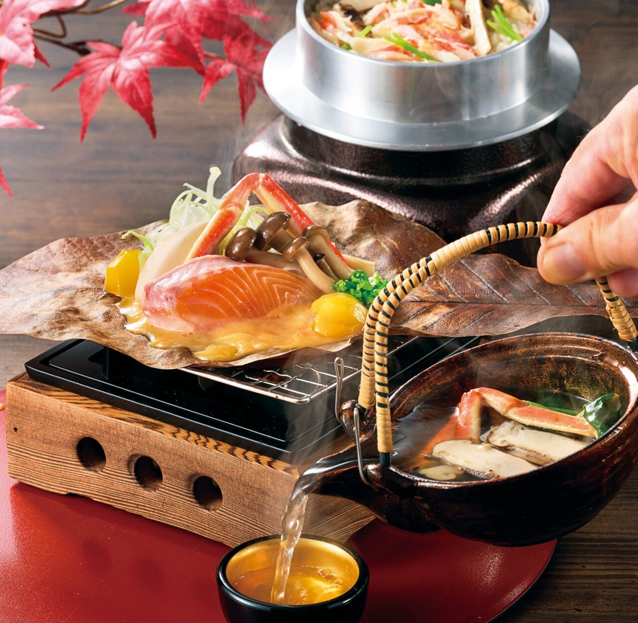 かにと松茸フェアの料理イメージ