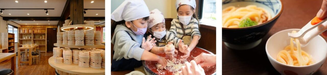 丸亀製麺の食育活動や桶工房の様子