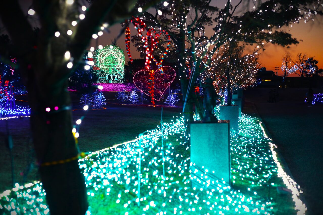 あま市美和文化会館で過去に開催されたイルミネーションイベントの様子