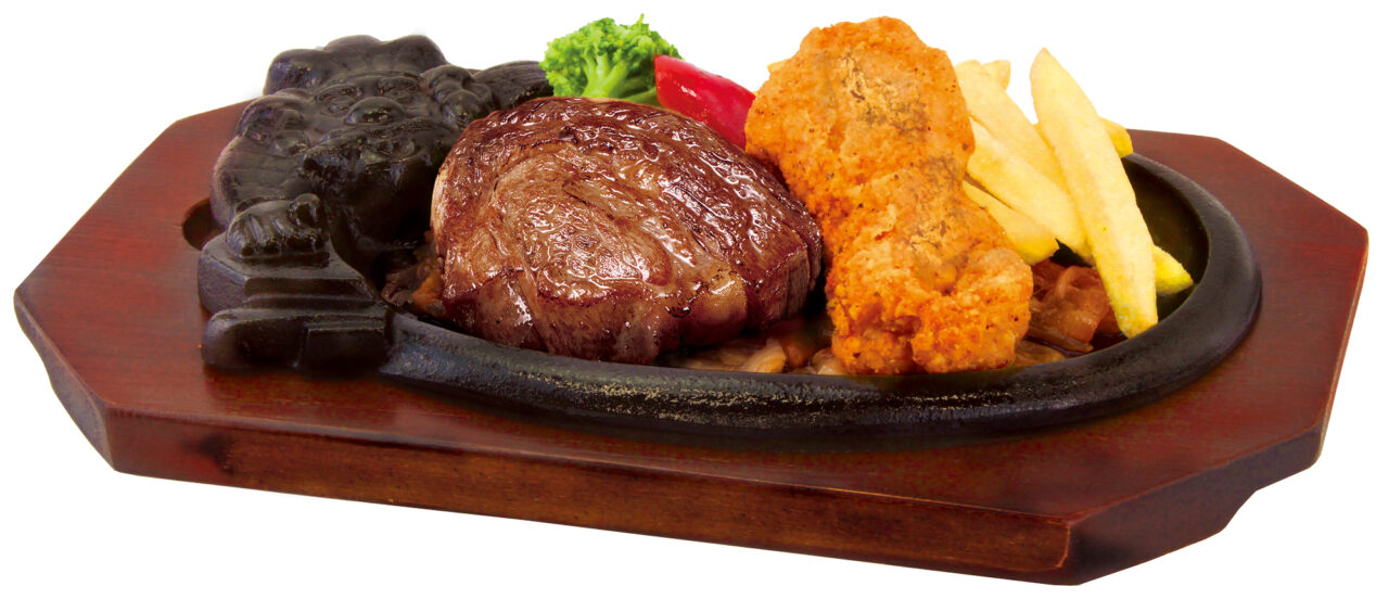 炭焼き極撰リブロースステーキ＆ビリチキの盛り合わせ