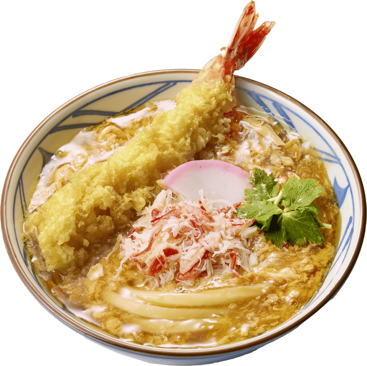 2026年の年明け限定うどん「大海老天と本ずわい蟹の玉子あんかけうどん」丸亀製麺で提供