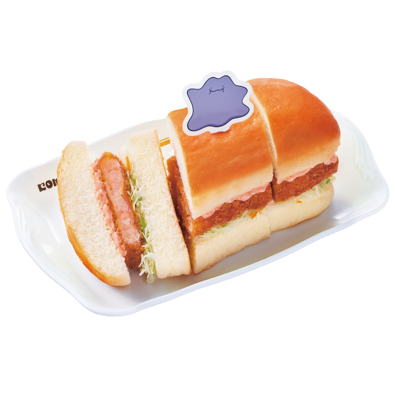 コメダ珈琲店のポケモンキャンペーン第1弾「メタモンの明太エビカツパン」商品画像