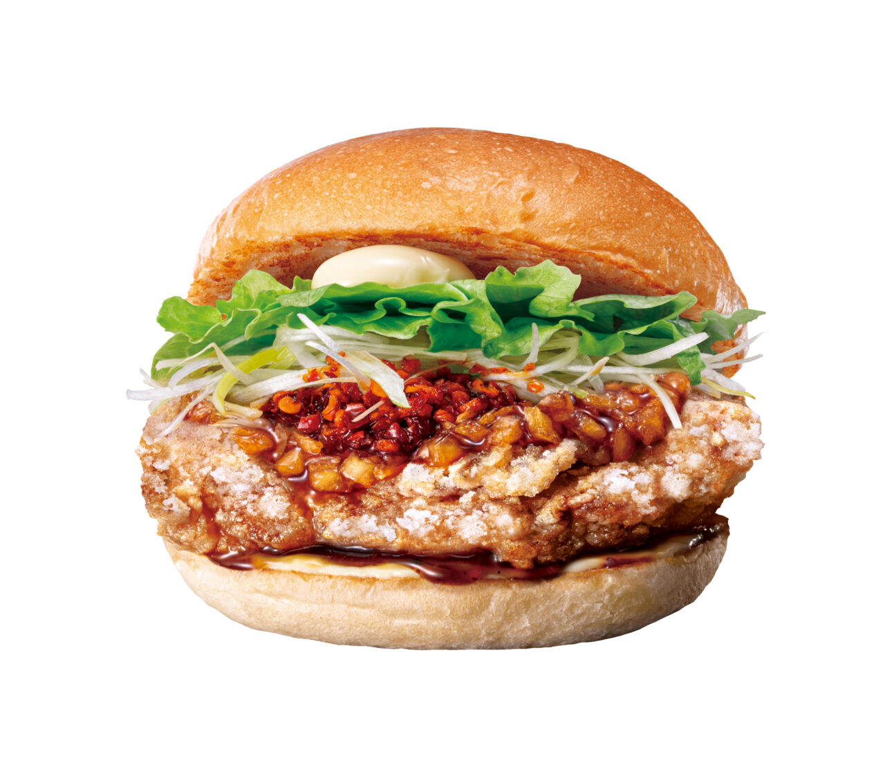 食べるラー油を使用したゼッテリアの期間限定「油淋鶏バーガー」