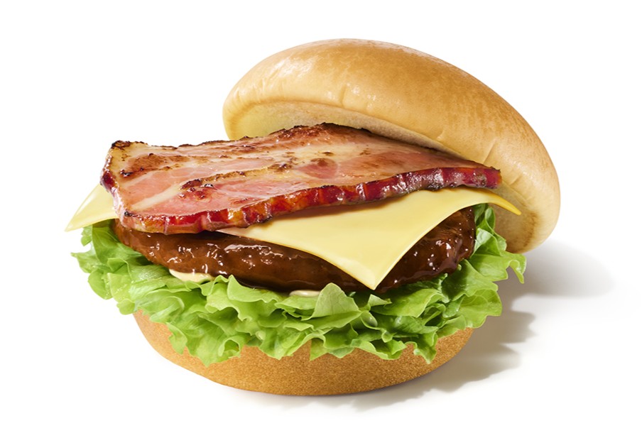 コクのあるチーズと燻製ベーコンを合わせた期間限定のチーズベーコンテリヤキバーガー