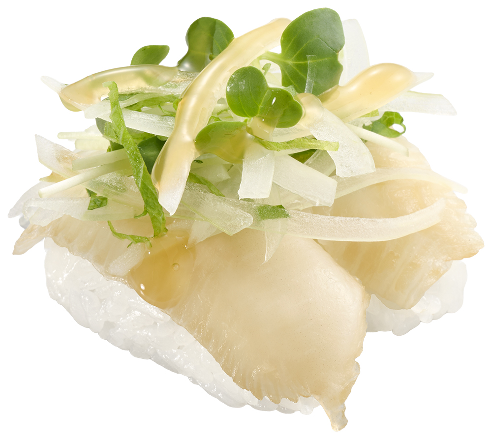 スシローで販売される塩レモンだれとマヨソースを合わせた漬けびん長 マヨとレモンだれがけ